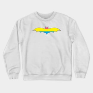 Pansexual/Panromantic Pride Flag: Halloween Bat Crewneck Sweatshirt